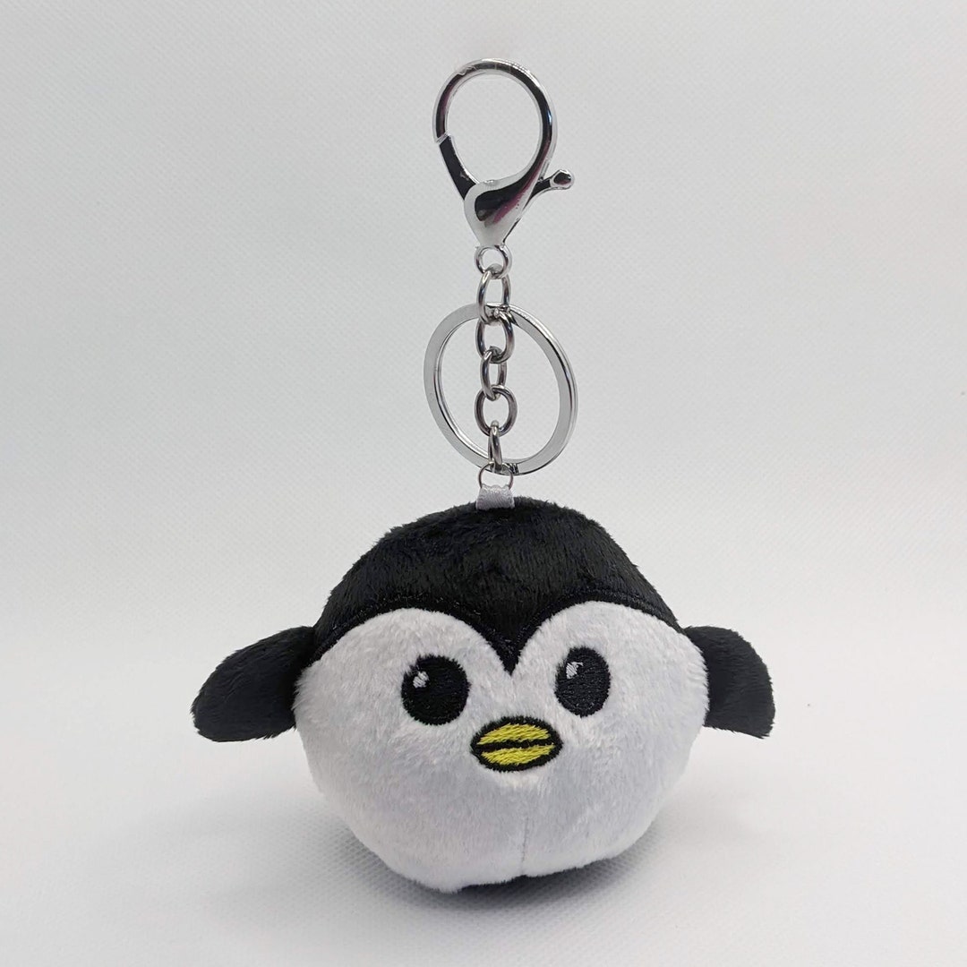 Llavero de peluche de pingüino, abalorio para bolso, hecho a mano con Minky  España