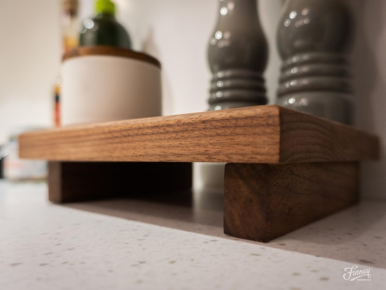 Countertop Riser Shelf Sawyer Handmade Hardwood Countertop Riser Display Stand Kitchen Decor ...