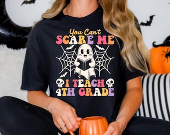 Lustiger Halloween-Geist-grundlegender Lehrer nichts erschreckt mich T-Shirt, lustiges Lehrer-Halloween-Sweatshirt, Lehrer-Herbsthemd