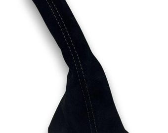 For Porsche Boxster 1997 - 2004  E-brake Boot Black Stitching Genuine Suede