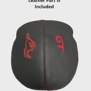 May include: Black synthetic leather part with red stitching and embroidered red graphics. The text "GT" is embroidered on the right side. The text "Only The Synthetic Leather Part Is Included" is at the top.