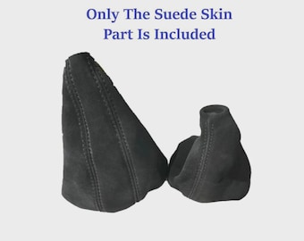 New Suede Shift & Handbrake Boot In Black Stitch For BMW E36 E46 1991-2005