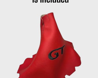 For Ford Mustang 2005-2009 Embroidered PU Leather Shift Boot Cover In Torch