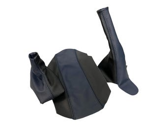 Bezug für Porsche Boxster 1997–2004 Schalt- und Bremsdrücker Konsolenabdeckung Metropole Blue & Black