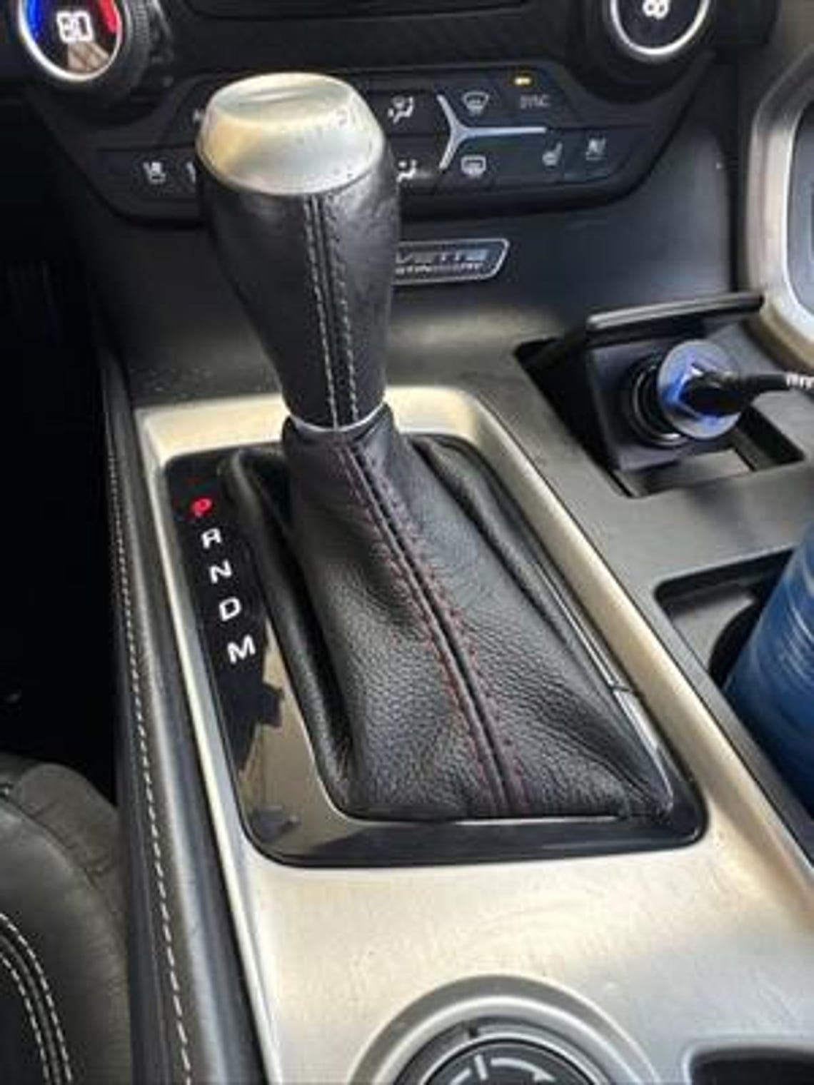 Corvette C7 Black Leather Automatic Shift Boot Cover - Etsy