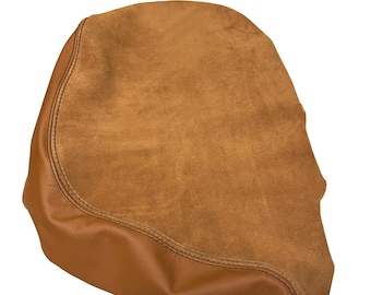 Replacement Console Cover For Chevy Corvette C7 Kalahari Brown Suede surface and leather side