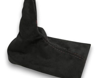 For Porsche Boxter 1997 - 2004, 9002 Charcoal Black Italian Alcantara Shift Boot Custom Stitching