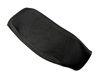 Black Real Leather Center Console Cover For Corvette C5 97 - 04 Custom Stitching