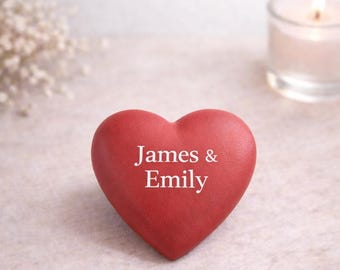 Corazón de bolsillo personalizado, regalo de corazón con nombre personalizado, recuerdo de San Valentín, corazón con nombre de pareja, corazón de amor impreso en 3D, regalo de aniversario