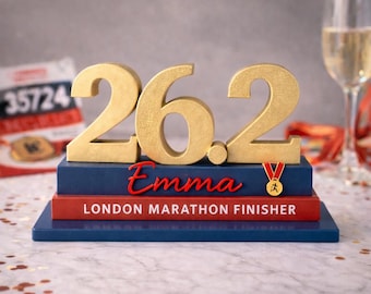 Exhibidor personalizado para quienes terminen la maratón / Número de dorsal personalizado para la maratón de Londres / Regalo para la maratón de Londres / Soporte para medallas de running / Recuerdo para corredores