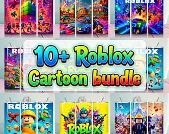 10+ Cartoon Gaming Character Tumbler Wrap Bundle • Boys & Girls Gamer glass Designs  • Digital Download PNG Sublimation •  Instant Download