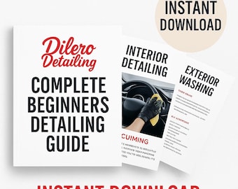 Beginner Car Detailing Guide PDF | Step-by-Step Car Wash & Interior Cleaning | DIY At Home