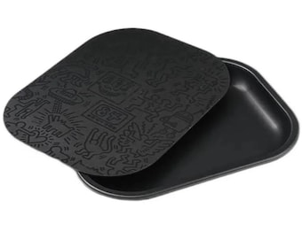 Bandeja para liar Keith Haring con tapa magnética de 18 x 13 cm - Accesorio para fumar