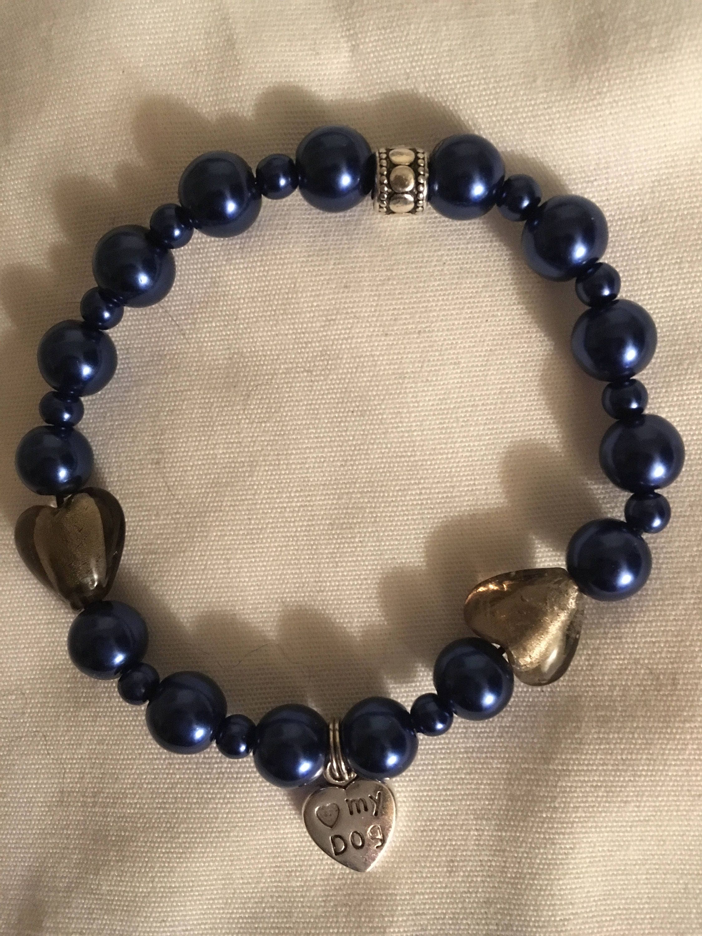 Beaded bracelet with charm Etsy