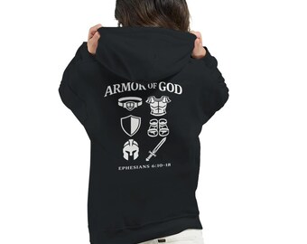 Sudadera con capucha Armadura de Dios – Efesios 6:10-18 Sudadera con capucha cristiana / Sudadera con capucha cristiana basada en la fe