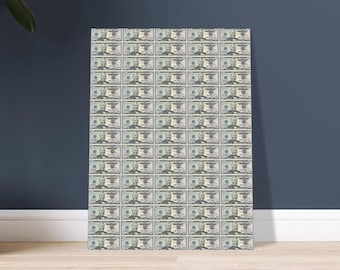 Póster de billete de 50 dólares / Arte mural de dinero / Impresión de dinero de lujo / Póster de billete de dólar / Decoración de habitación Hypebeast / Arte mural de estética lujosa