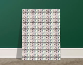 Póster de billete de 5 dólares / Arte mural de dinero en efectivo / Impresión de dinero de lujo / Póster de billete de dólar / Decoración de habitación Hypebeast / Arte mural de estética lujosa