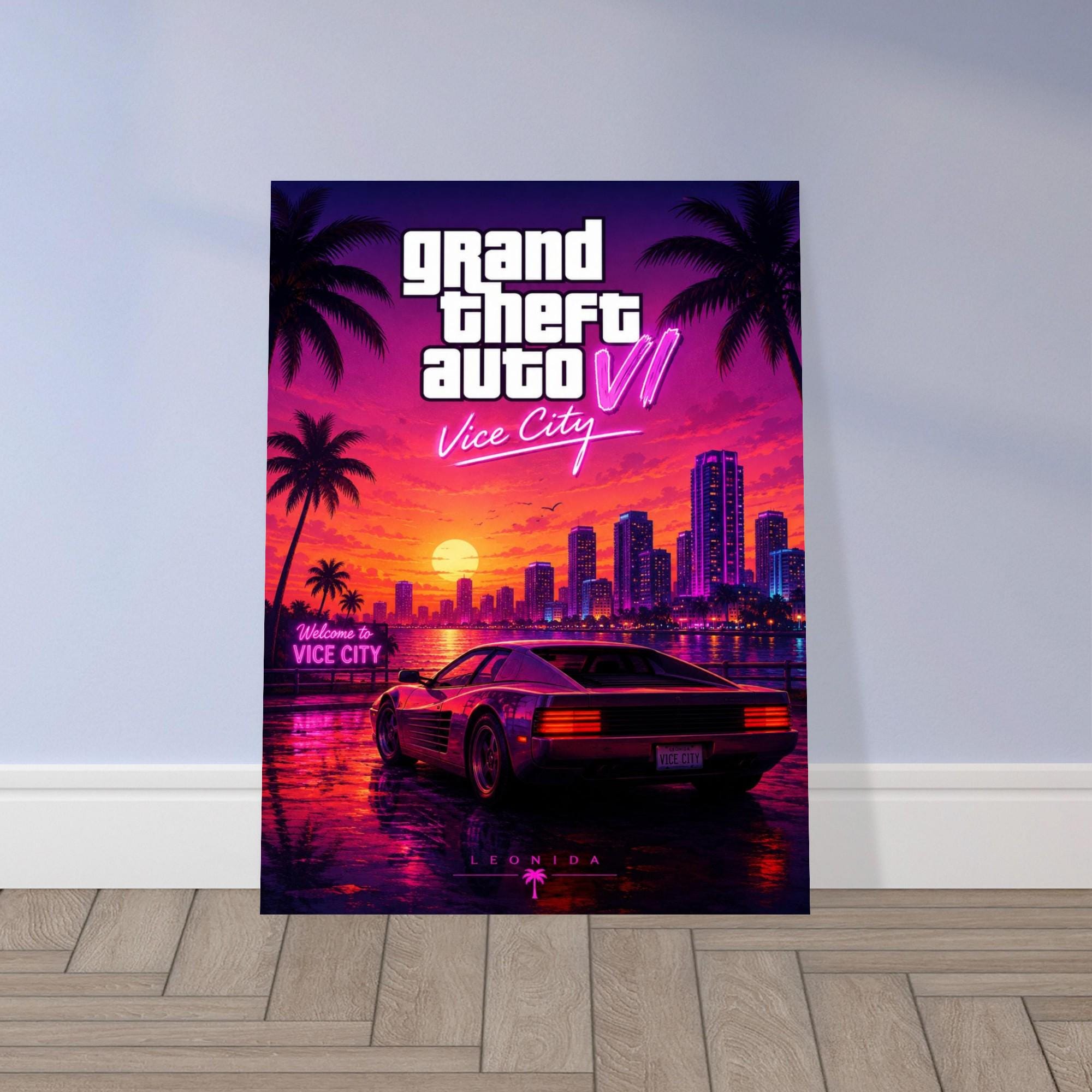 店頭用販促ポスター　グランドセフトオート・バイスシティ Gta vice city poster - Etsy 日本