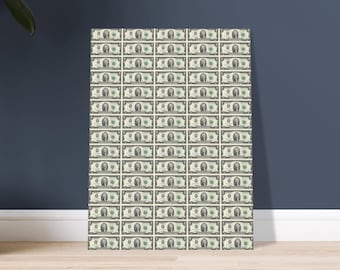 Póster de billetes de 2 dólares / Arte mural de dinero en efectivo / Impresión de dinero de lujo / Póster de billetes de dólar / Decoración de habitación Hypebeast / Arte mural de estética lujosa