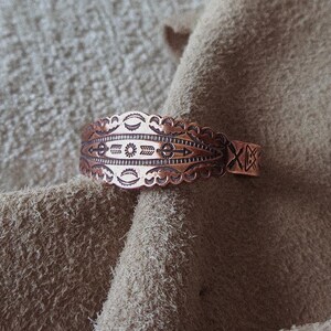 Scalloped Copper Stamped Bracelet