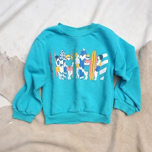 Vintage 80&#39;s California Surf Culture Kid&#39;s Sweatshirt 5 y.o.