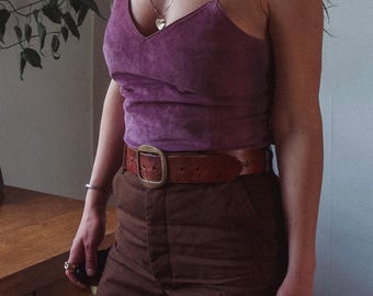 Light Plum Vintage 90&#39;s Suede Cami