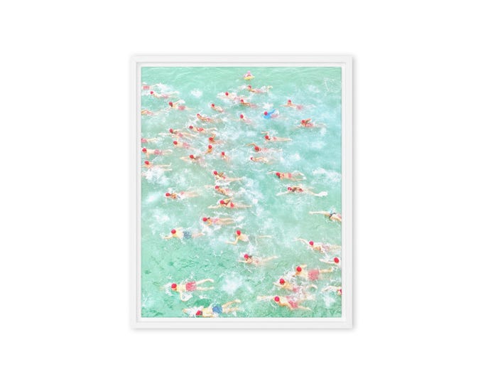 Lifeguard Camp, Huntington Beach - Framed Canvas