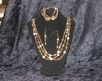 Autumn Woods Necklace, Bracelet, and Earrings Set