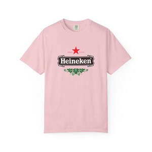 Camiseta con el logo de Heineken / Camiseta de marca de cerveza, camiseta unisex teñida en prenda. imagen 17