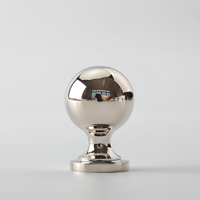 Modern Silver Cabinet Knobs Solid Brass Drawer Pulls Polished Chrome Dresser Knobs French Style Furniture Hardware Unique Wardrobe Handles image 5