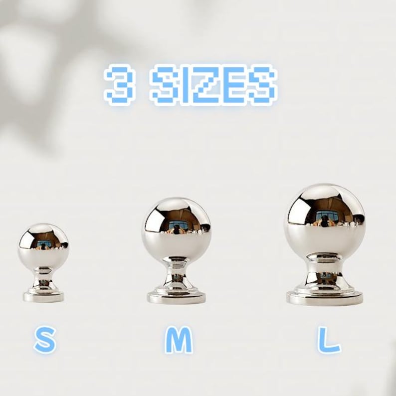 Modern Silver Cabinet Knobs Solid Brass Drawer Pulls Polished Chrome Dresser Knobs French Style Furniture Hardware Unique Wardrobe Handles image 4