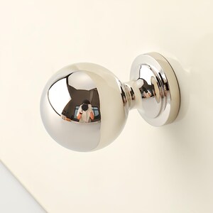 Modern Silver Cabinet Knobs Solid Brass Drawer Pulls Polished Chrome Dresser Knobs French Style Furniture Hardware Unique Wardrobe Handles image 8