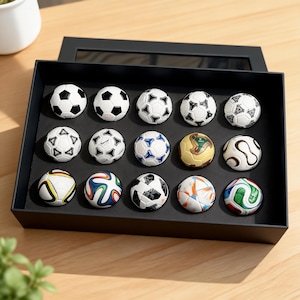 ミニチュアサッカーボールコレクションセット、2026年ワールドカップギフト、父の日プレゼント