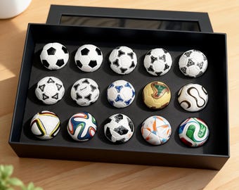 Miniature Soccer Ball Collection Set, 2026 World Cup Gift, Fathers Day Present