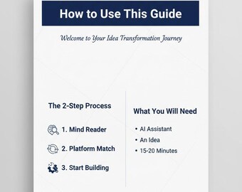 AI Ideenentwurf: Mind Reader & AI Tool Matchmaker Prompts (Digitaler Download)