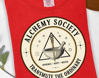 Alchemy Society T-Shirt, Mystical Alchemist Gift, Esoteric Occult Apparel