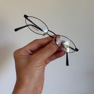 Mossimo Black Frames Metal Eyeglasses Oval Black Rare Ventura 49 19 140