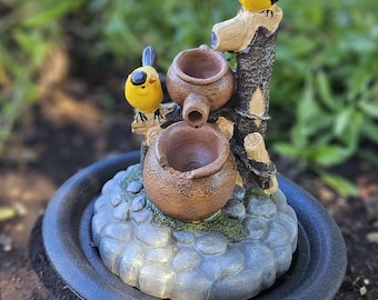 American Goldfinch Water Fountain Table Top Goldfinch Water Fountain