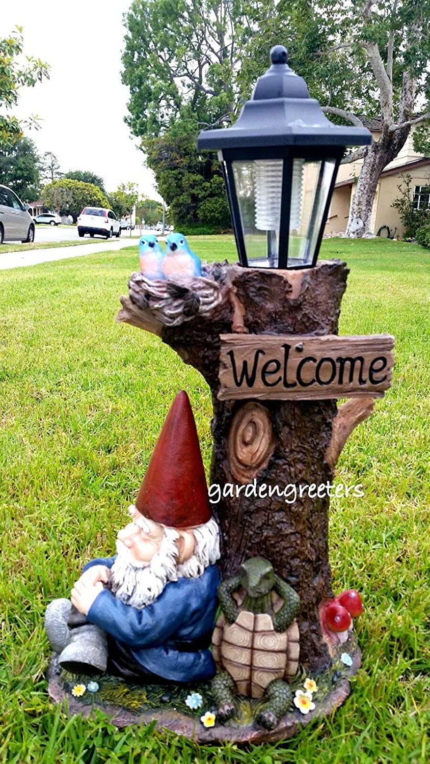 gnome セット Set of 2 Easter Garden Gnome Couple with Bunny Ears and