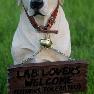 Yellow Labrador Retriever Statue Yellow lab Figurine Dog Statue