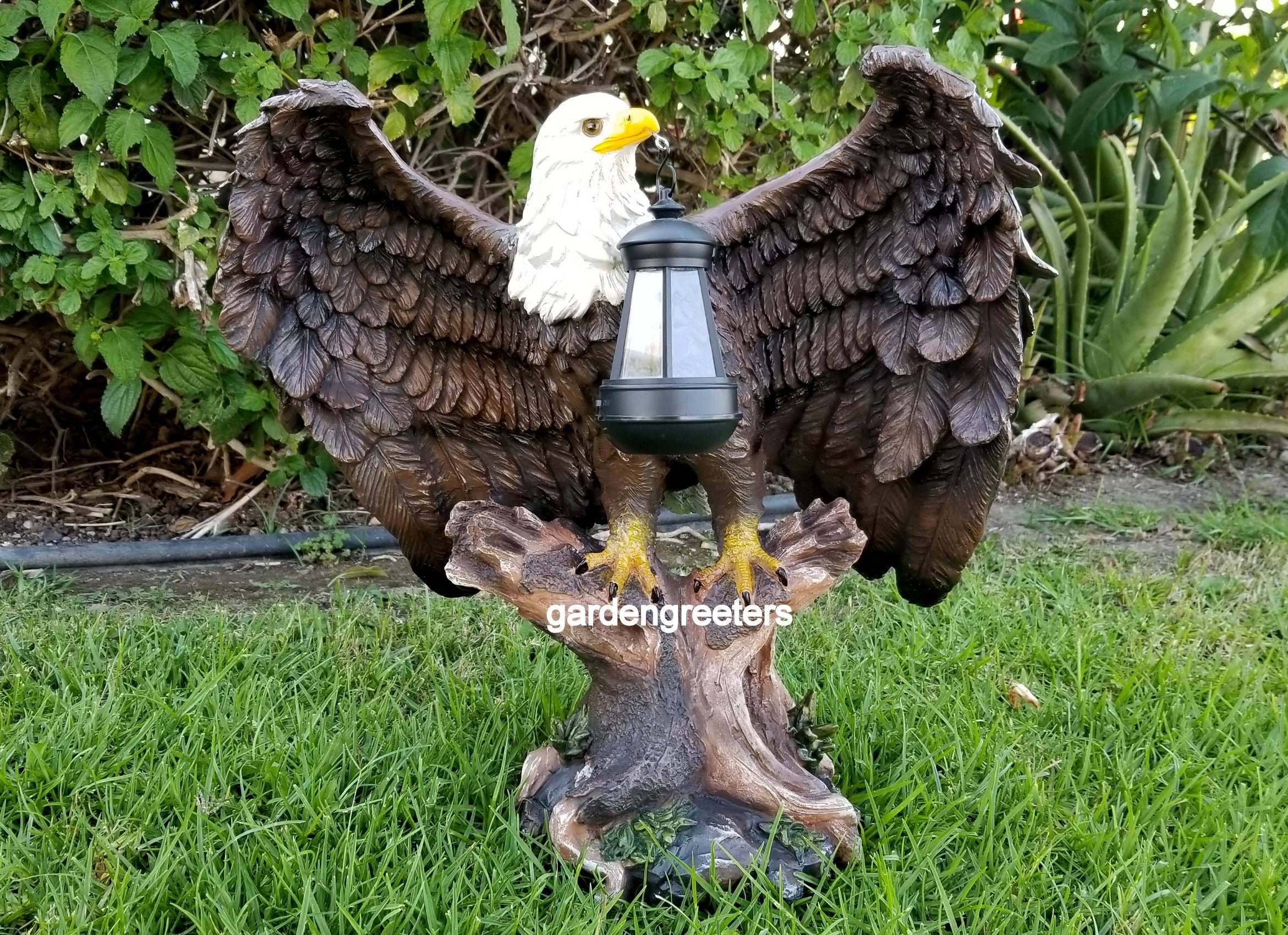Large Solar American Bald Eagle Statue American Bald Eagle With Solar