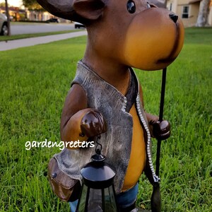 Solar Moose Garden Statue Moose Solar Lantern Figurine Moose - Etsy