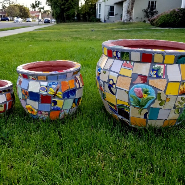 Mosaic Pots Etsy