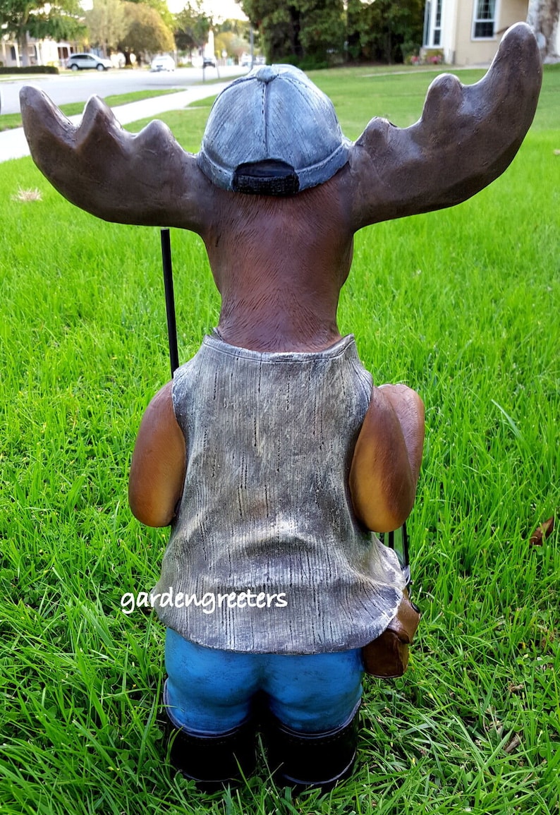 Solar Moose Garden Statue Moose Solar Lantern Figurine Moose - Etsy
