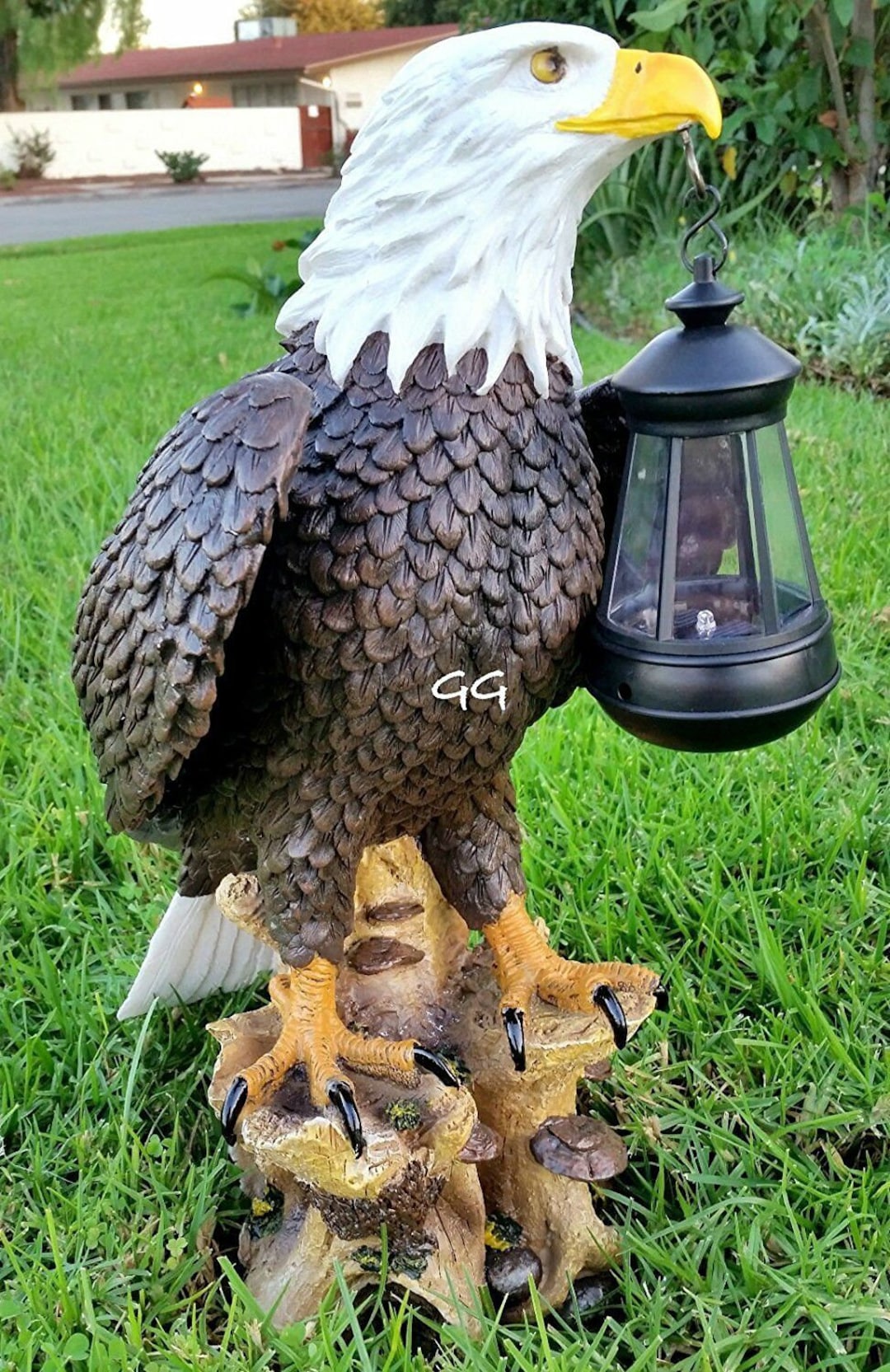 Solar American Bald Eagle Statue American Bald Eagle With Solar Light