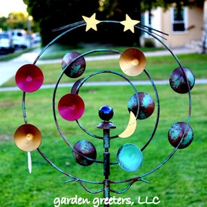 Metal Spinner Windmühle Shooting Star Wind Spinner Yard Stake Gartenstecker Yard Art