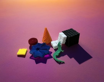 Fidget toy pack - Includes a Fidget Giro, Fidget Star, Infinity Cube, Flexi Dragon, Clicking Wheel, Passthough Figet, and a Fragmented cube