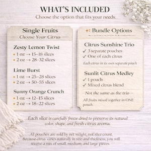 Freeze-Dried Citrus Slices | Lemon, Lime, Orange Trio (Potpourri, Garnish, Craft) image 3