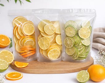Freeze-Dried Citrus Slices | Lemon, Lime, Orange | Botanical Trio | Potpourri Botanicals | Decorative Drink Garnish | Craft Supply