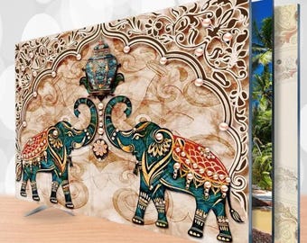 Funda protectora suave y transpirable para TV de pantalla plana, universal y decorativa.